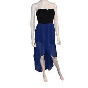 Dizzire women’s blue & black high low dress